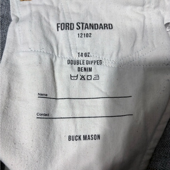 Men’s Buck Mason JAPANESE DENIM FORD STANDARD JEAN Classic Blue Denim 38/31 - Picture 5 of 14